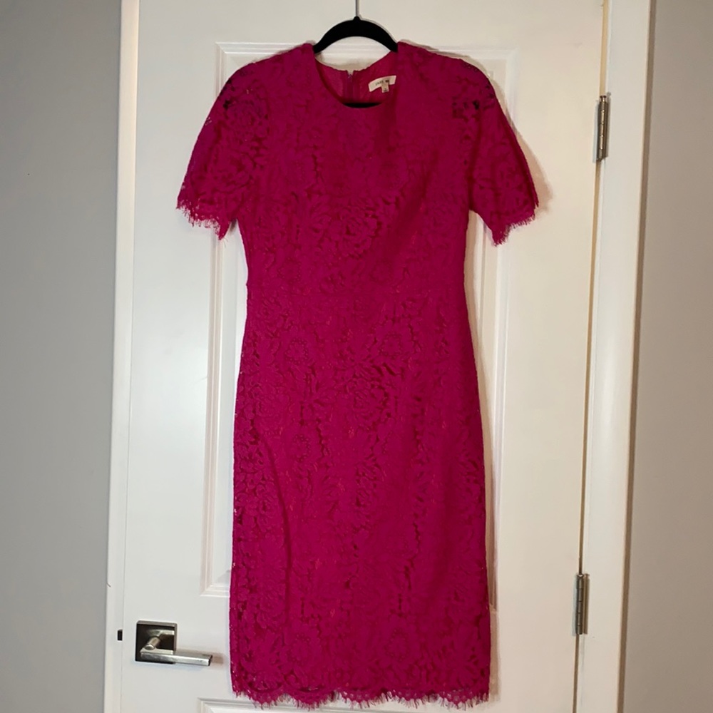 Fuchsia Lace Bodycon dress